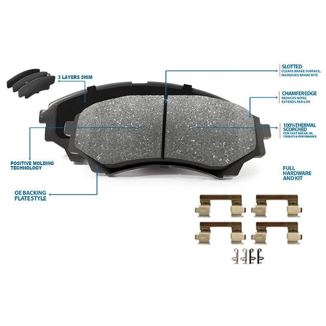 D924-8808 Front Brake Pad for Dongfeng Glory 360 370 580 S560 E3