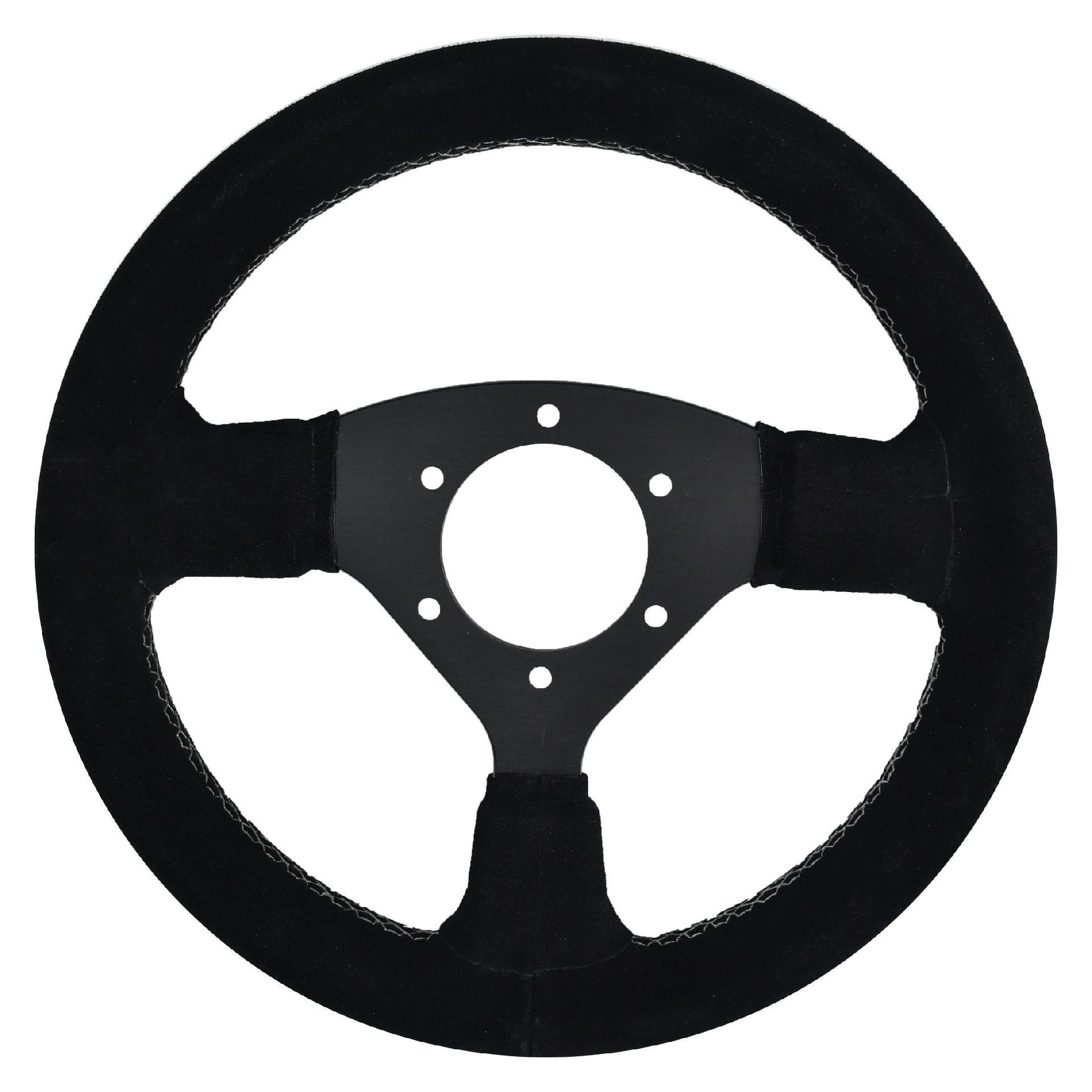 Tiypeor SIM Racing Steering Wheel 270mm Diameter Flat for Go Kart UTV Suede Steering Wheel