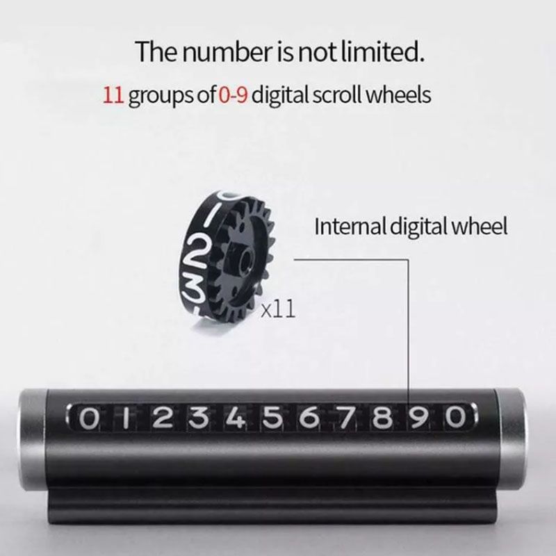 Telephone Sign Multi-Function Number Parking Sign Safety Hammer Parking Sign Moving Car Parking Phone Number Plate