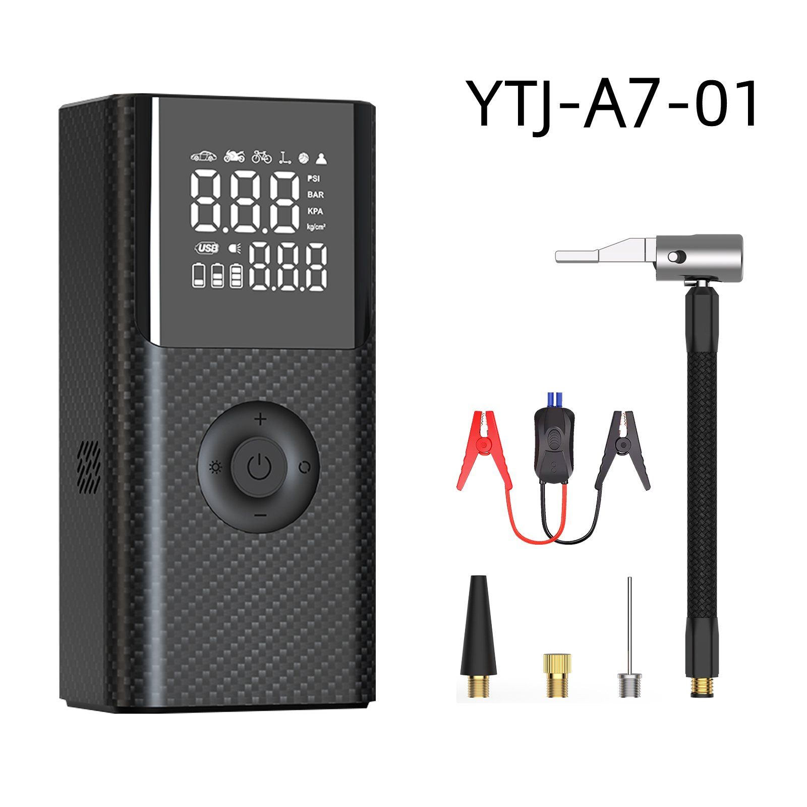 Automatic Pocket Digital Tire Air Pump Wireless Rechargeable Mini Electric Smart 150 Psi Portable Tire Inflator for Bicycle Car