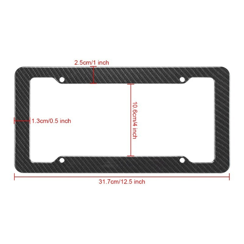 Custom Printed USA Car Standard Size Black Plastic License Plate Frame