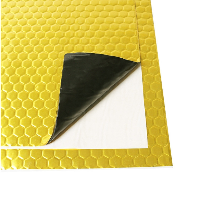 Customized Size Color Car Insulation and Silencing Mats Sewer Sound Insulation Self-Adhesive Aluminum Butyl Damping Plate	